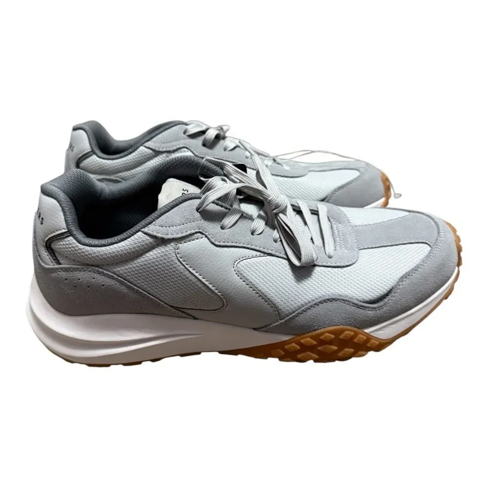 NEW SKECHERS Men's Fury Retro Jogger Sneaker Grey size 11.5